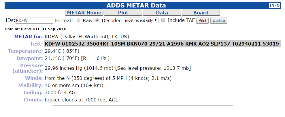 Deciphering ADDS METAR Reports Bobbie Lind