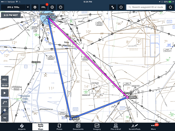 IFR flight plan